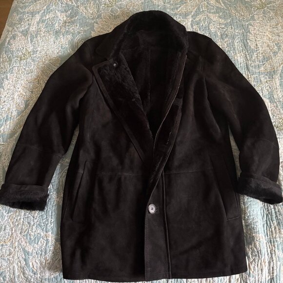 Men Shearling Coat - Picture 1 of 5